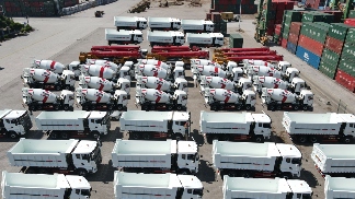 三一装备140台工程设备启航迪拜 助力一带一路基建项目