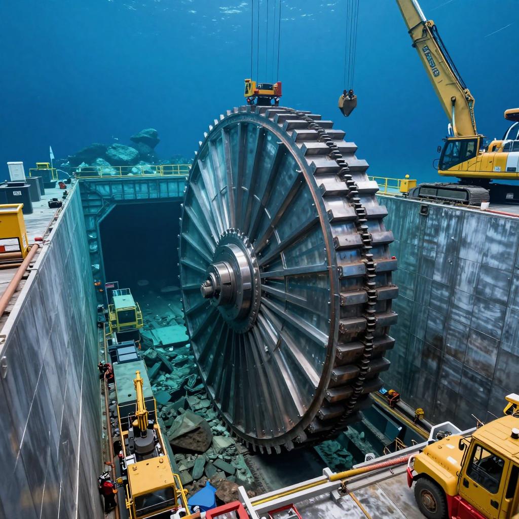 甬舟铁路金塘海底隧道盾构机刀盘下井始发倒计时