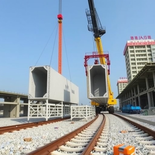 成渝中线高铁首片箱梁预制完成 智能技术助推无人化施工