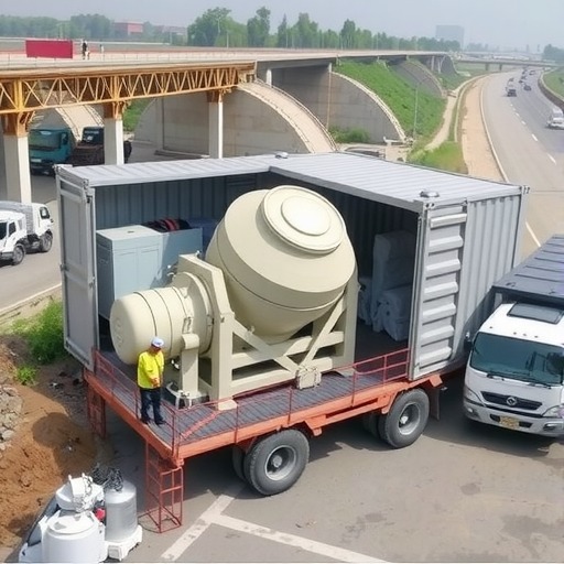 高效环保的集装箱式搅拌站助力高速公路建设