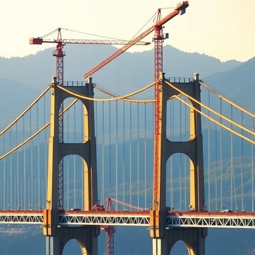 苍容浔江大桥主索鞍吊装完成，创世界最大跨径纪录