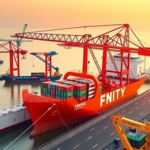 赴温州港“上任”！国内首台“巨无霸”起重机启航发运_创启达优科机械