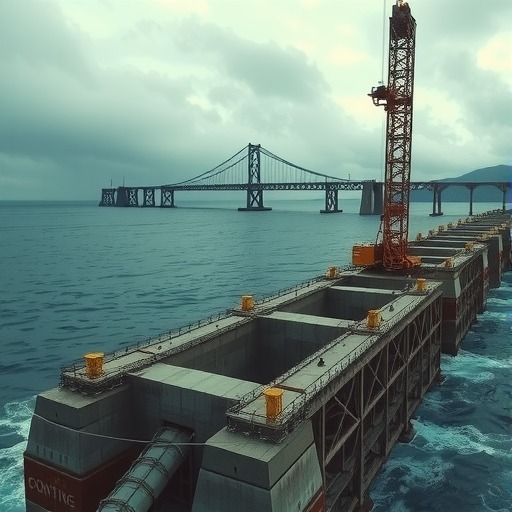 国内最大跨度跨海桥梁首个海上承台顺利浇筑完成_创启达优科机械