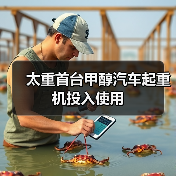 太重首台甲醇汽车起重机投入使用（图1）