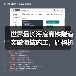 世界最长海底高铁隧道突破海域施工,盾构机如何攻克深水挑战?(图2) 世界最长海底高铁隧道突破海域施工,盾构机如何攻克深水挑战?(图2)