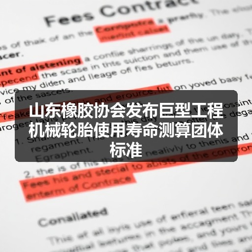 山东橡胶协会发布巨型工程机械轮胎使用寿命测算团体标准