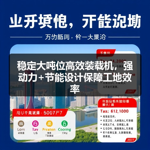 稳定大吨位高效装载机，强动力+节能设计保障工地效率