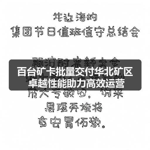 百台矿卡批量交付华北矿区 卓越性能助力高效运营 百台矿卡批量交付华北矿区 卓越性能助力高效运营