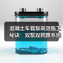 混凝土车载泵高效施工秘诀：双泵双回路系统+耐磨配件解析（图1）