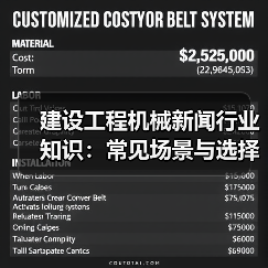 建设工程机械新闻行业知识:常见场景与选择要点(图2) 建设工程机械新闻行业知识:常见场景与选择要点(图2)